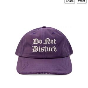 Pleasures nylon do not disturb hat deep purple.